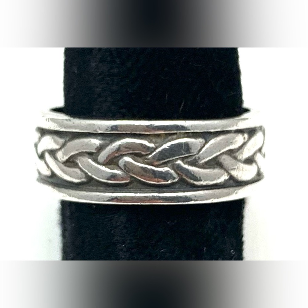 Vintage Sterling Silver Celtic Braided Band Ring